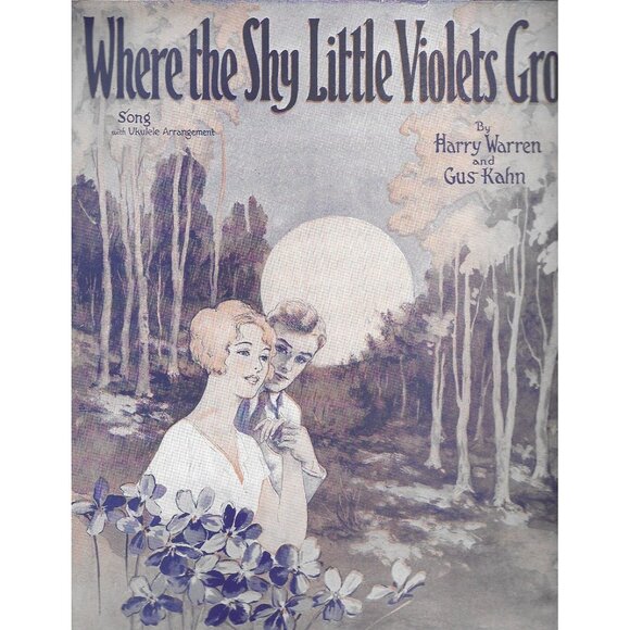 Remick Music Corp. Other - 1928 Where the Shy Little Violets Grow Sheet Music Warren Kahn